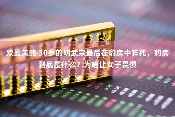双盈策略 30岁的明武宗最后在豹房中猝死，豹房到底是什么？为啥让女子畏惧