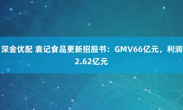 深金优配 袁记食品更新招股书：GMV66亿元，利润2.62亿元